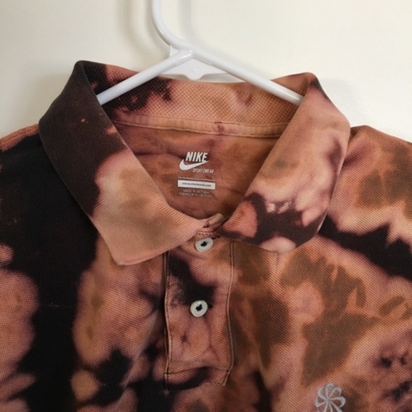 Nike Sportswear Bleached Upcycled Crop Top Polo L - Picture 5 of 5